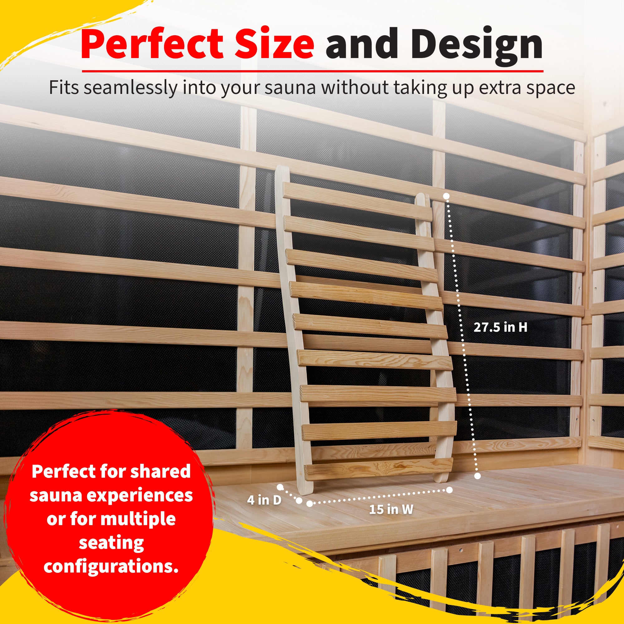 Universal Sauna Backrest - Set of 2