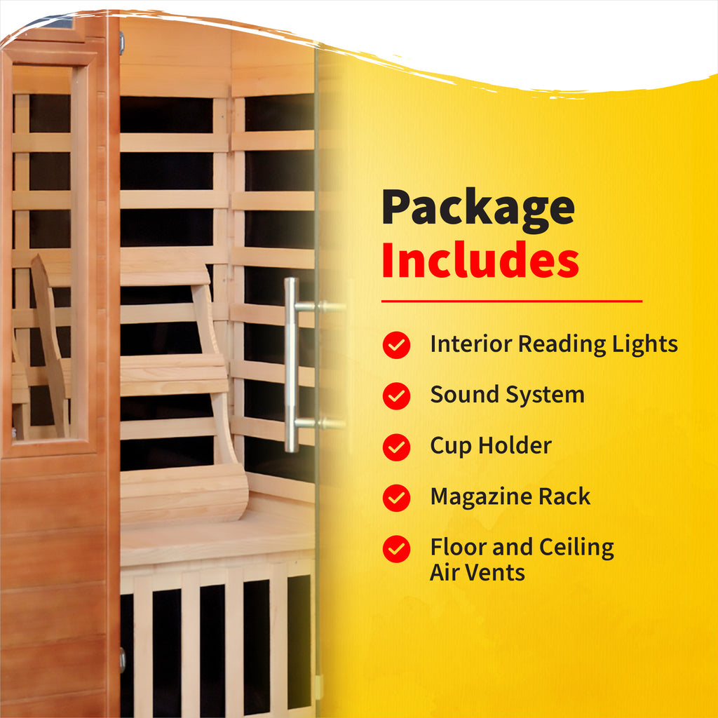 The Zenith — 2-Person Hemlock Infrared Sauna
