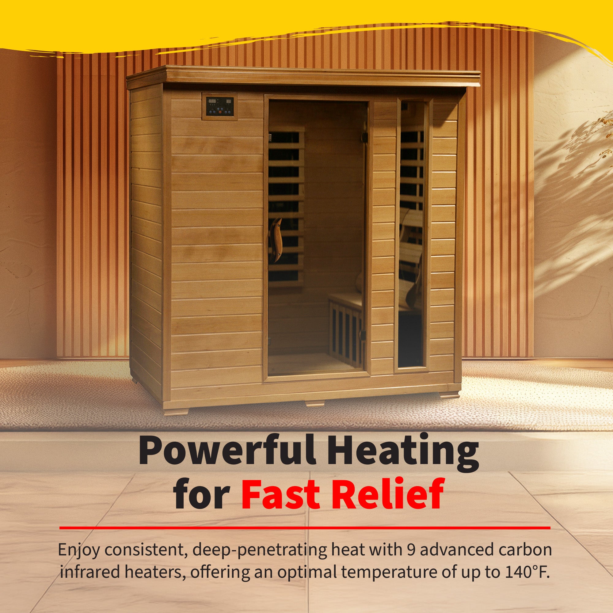 The Highland — 4-Person Hemlock Infrared Sauna