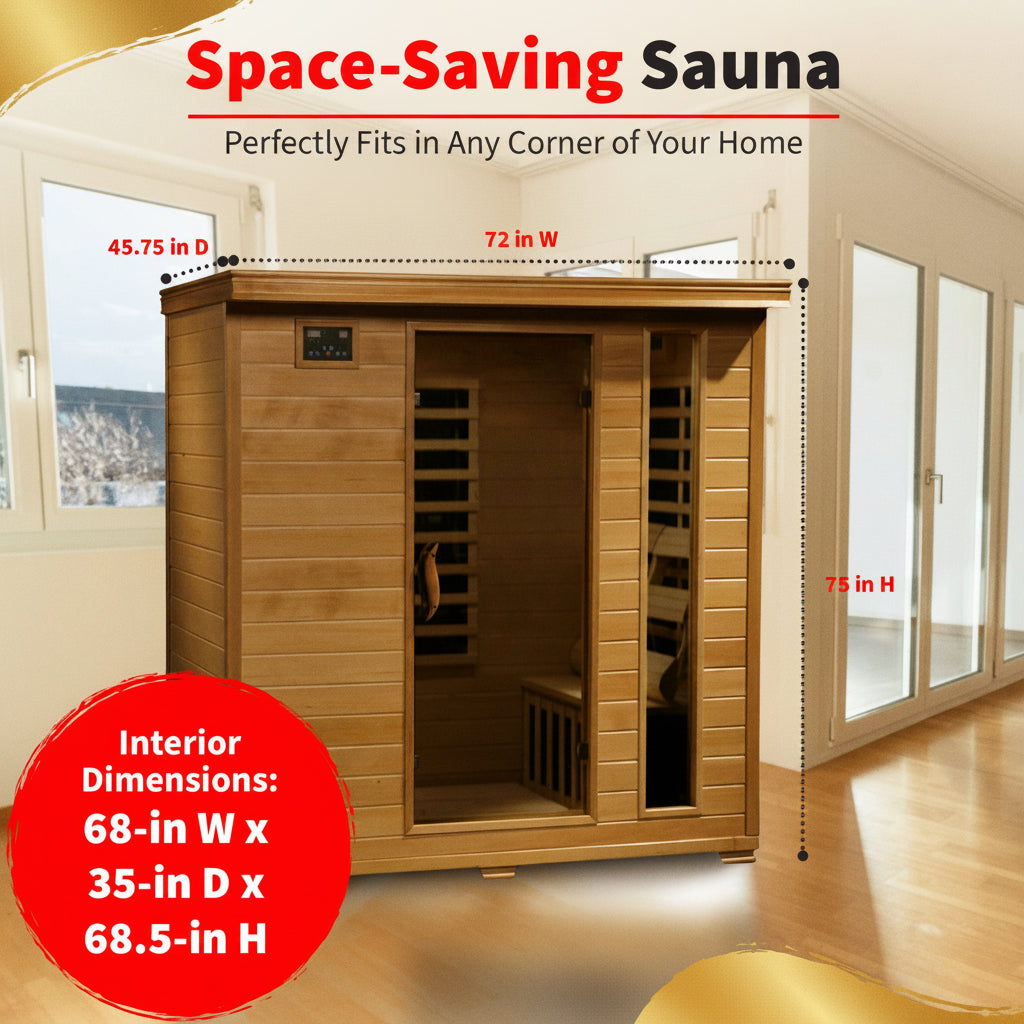 The Highland — 4-Person Hemlock Infrared Sauna