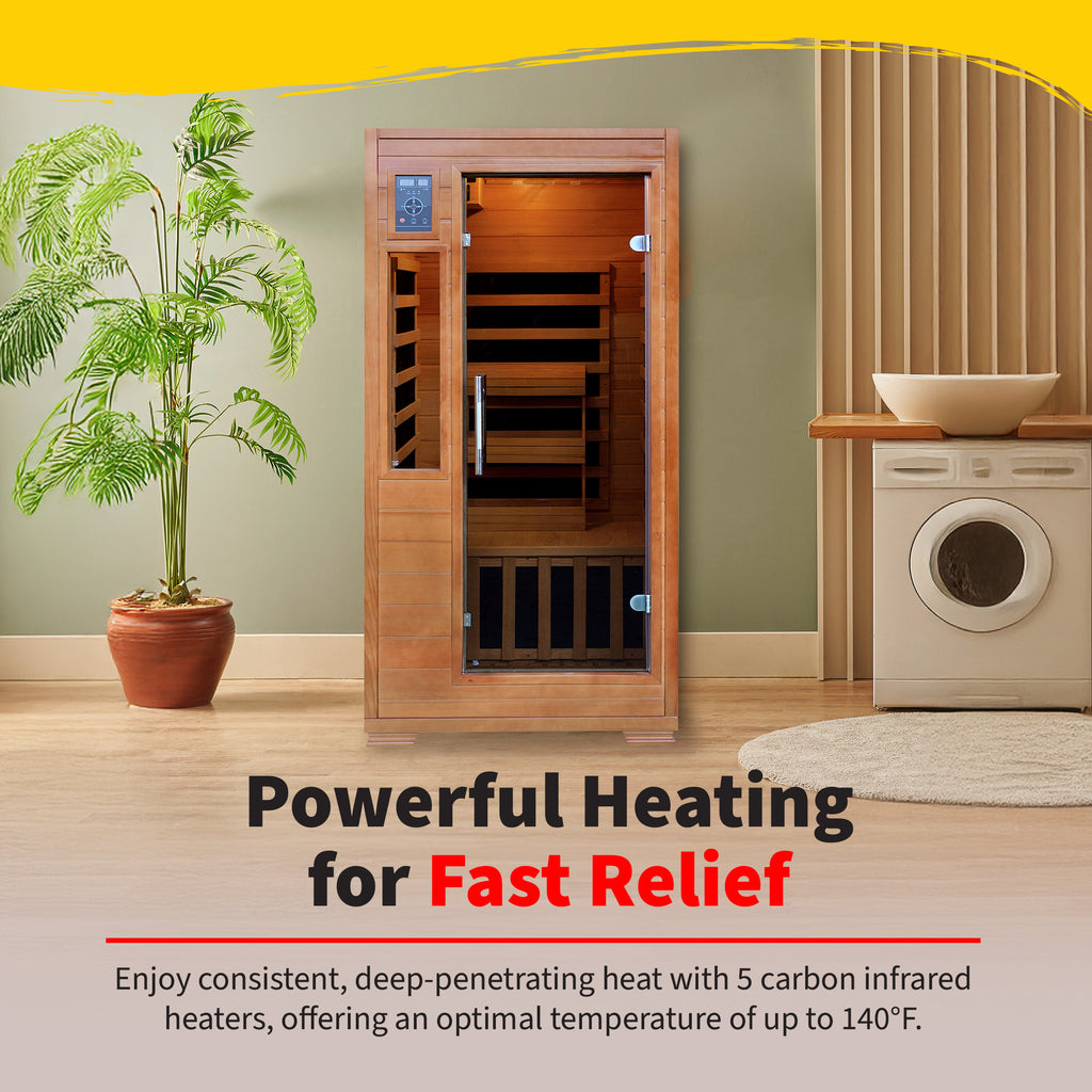 The Zenith — 1-2 Person Hemlock Infrared Sauna