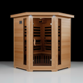 The Ridgeline - 4-Person Hemlock Corner Infrared Sauna - HeatWave Premium Sauna