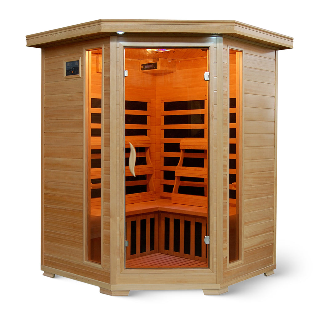 The Ridgeline — 3-Person Hemlock Corner Infrared Sauna