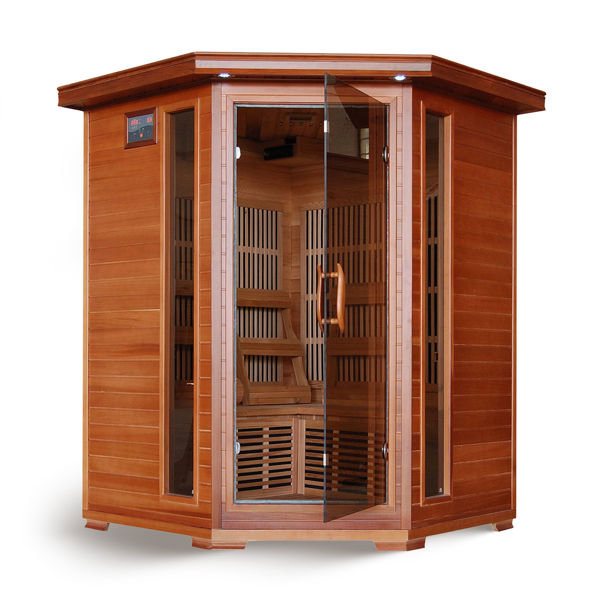 The Aurora — 3-Person Cedar Corner Infrared Sauna