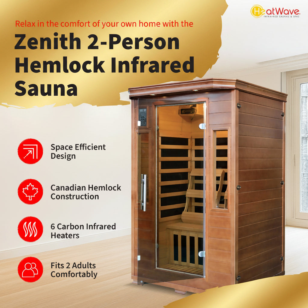 The Zenith — 2-Person Hemlock Infrared Sauna