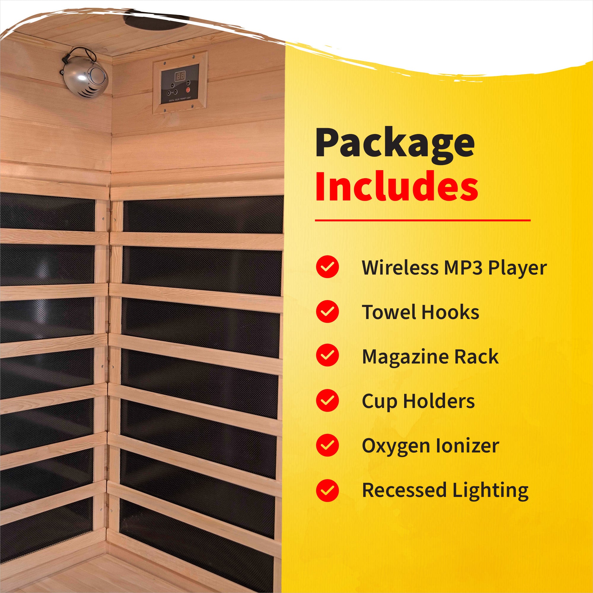 The Meridian — 2-Person Hemlock Infrared Sauna