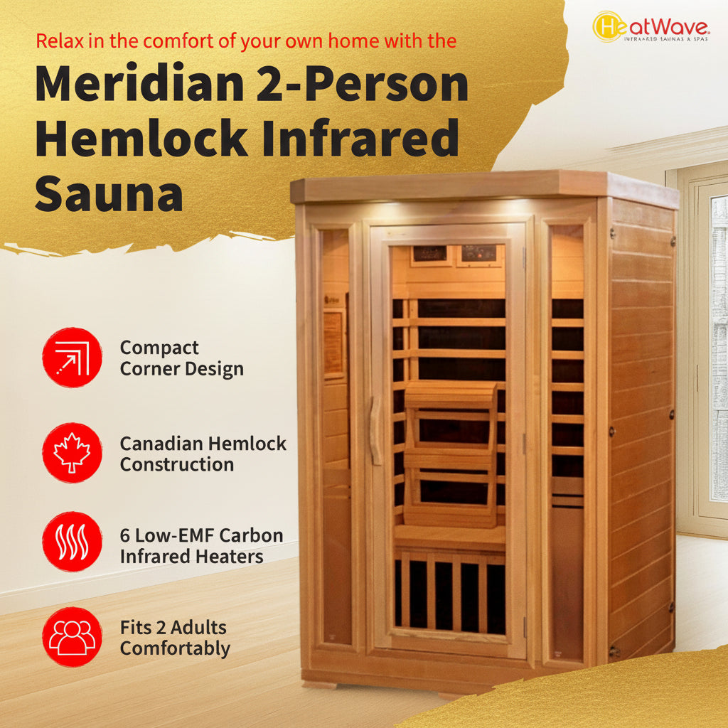 The Meridian — 2-Person Hemlock Infrared Sauna
