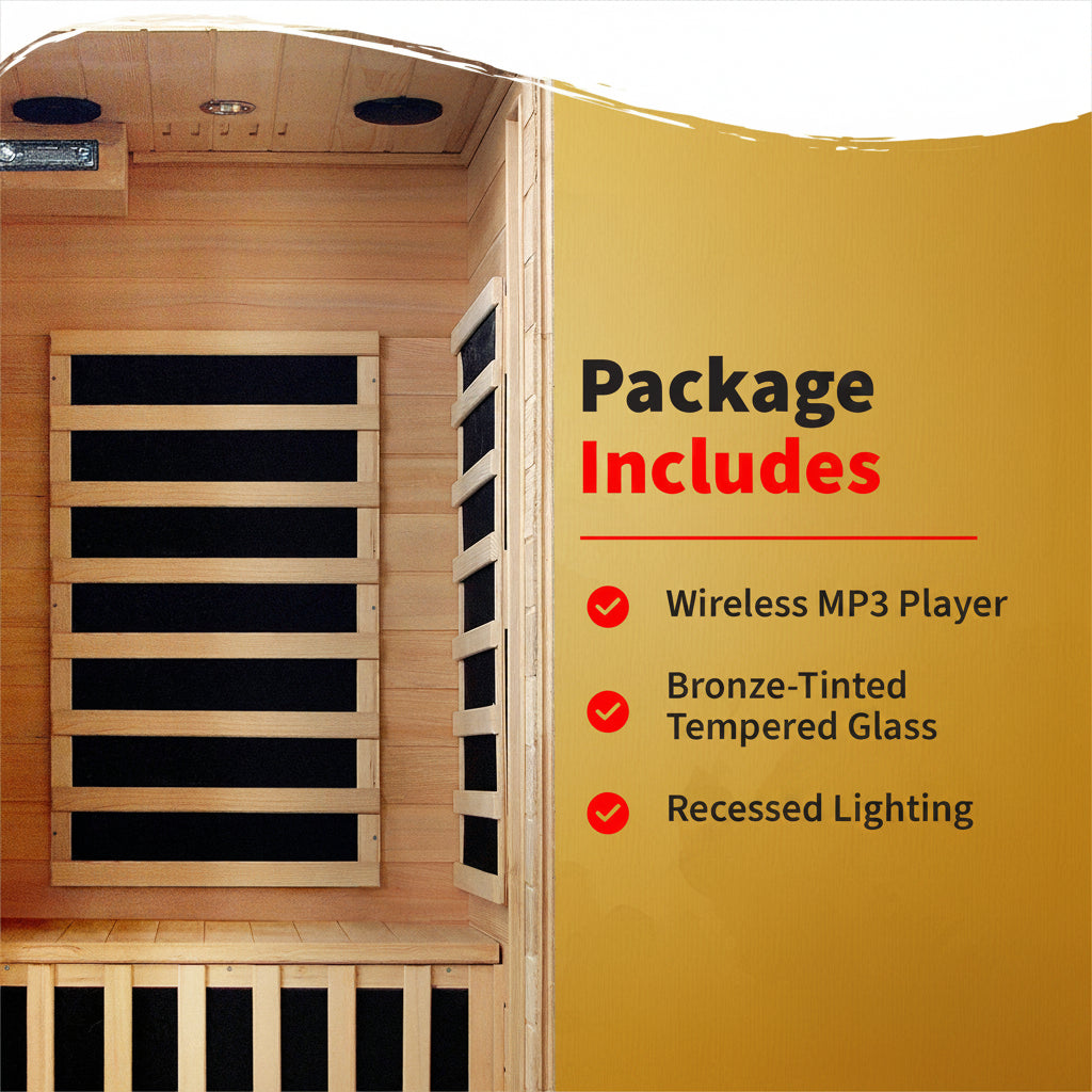 The Haven — 1-2 Person Hemlock Infrared Sauna (Carbon)