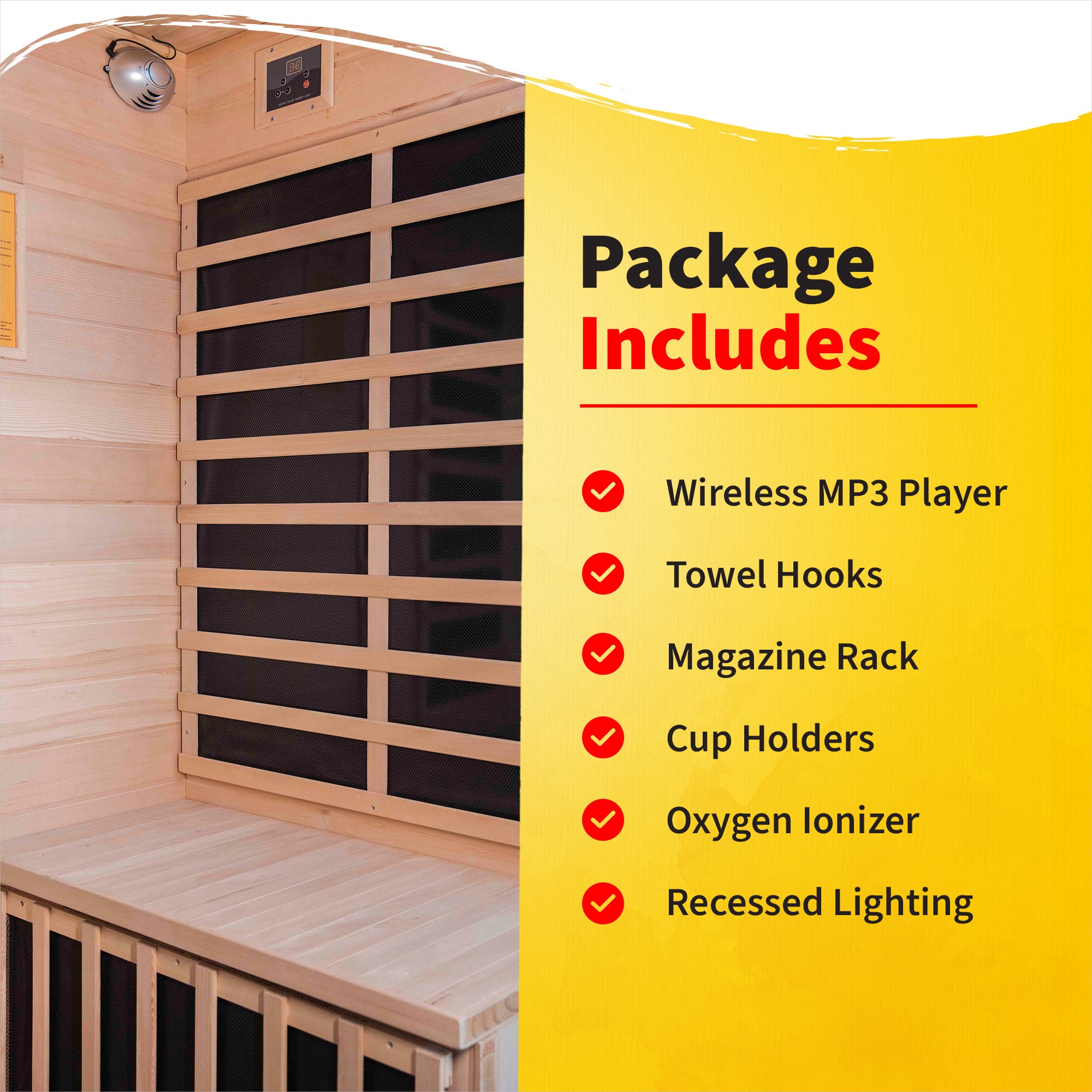 The Meridian — 4-Person Hemlock Infrared Sauna