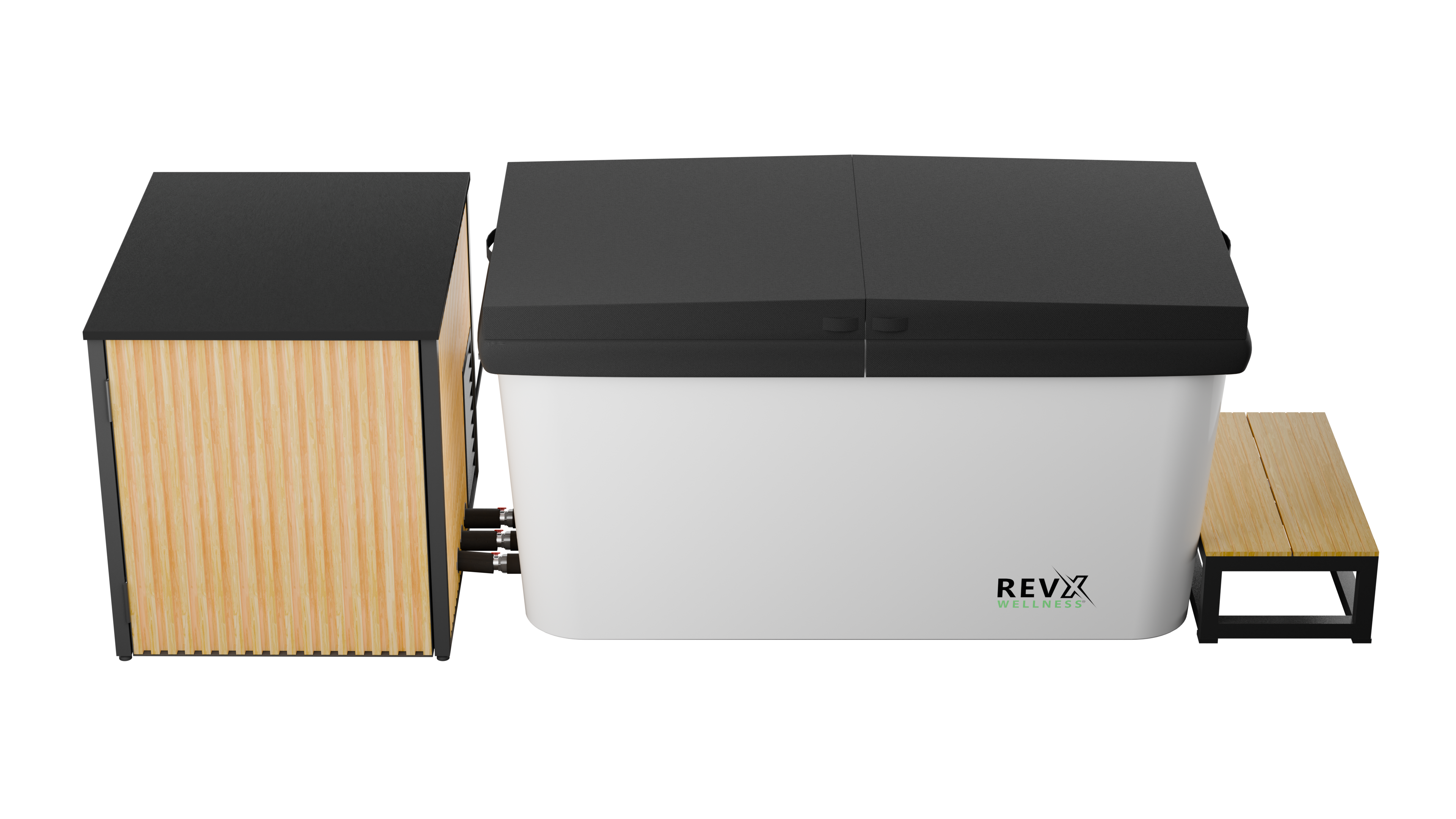 RevX Acrylic X Tub Cold Plunge + LUX High Performance Chiller and Filtration System