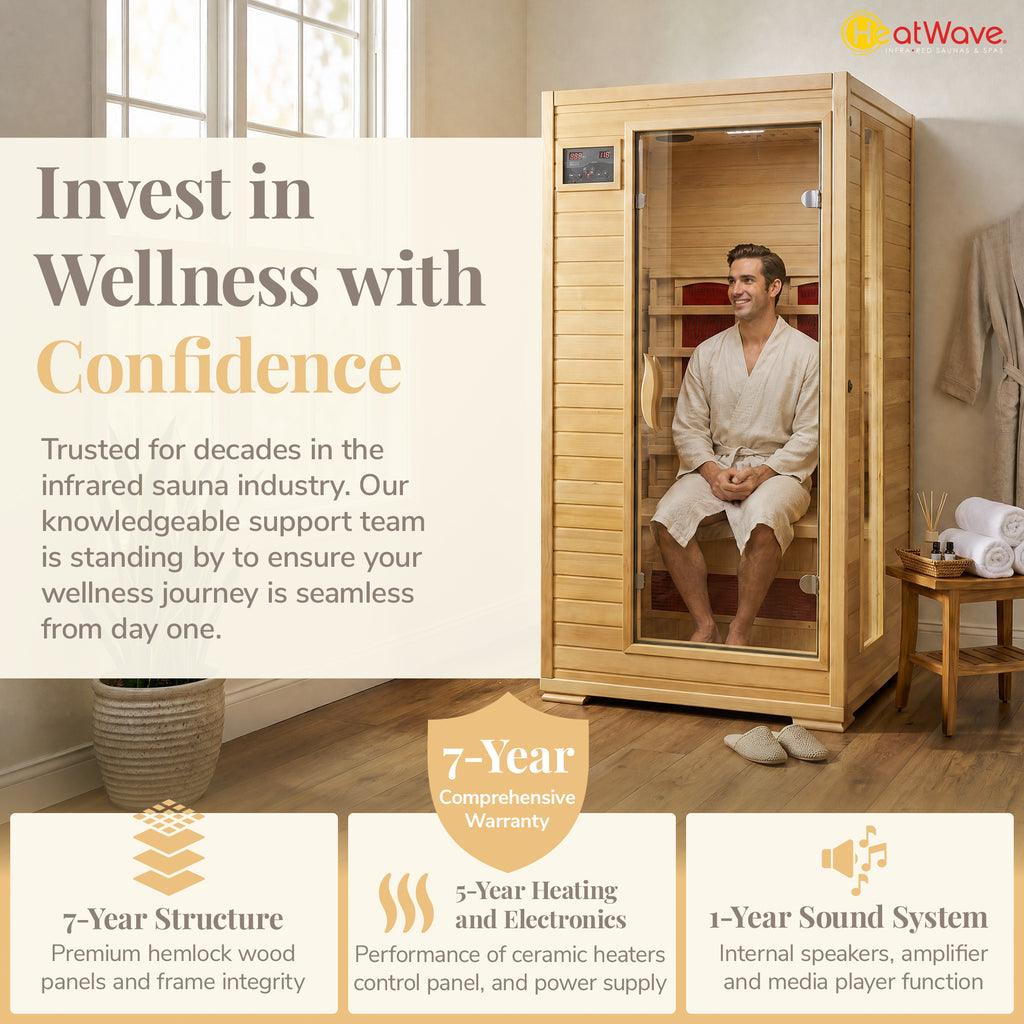 The Haven — 1-2 Person Hemlock Infrared Sauna (Ceramic)