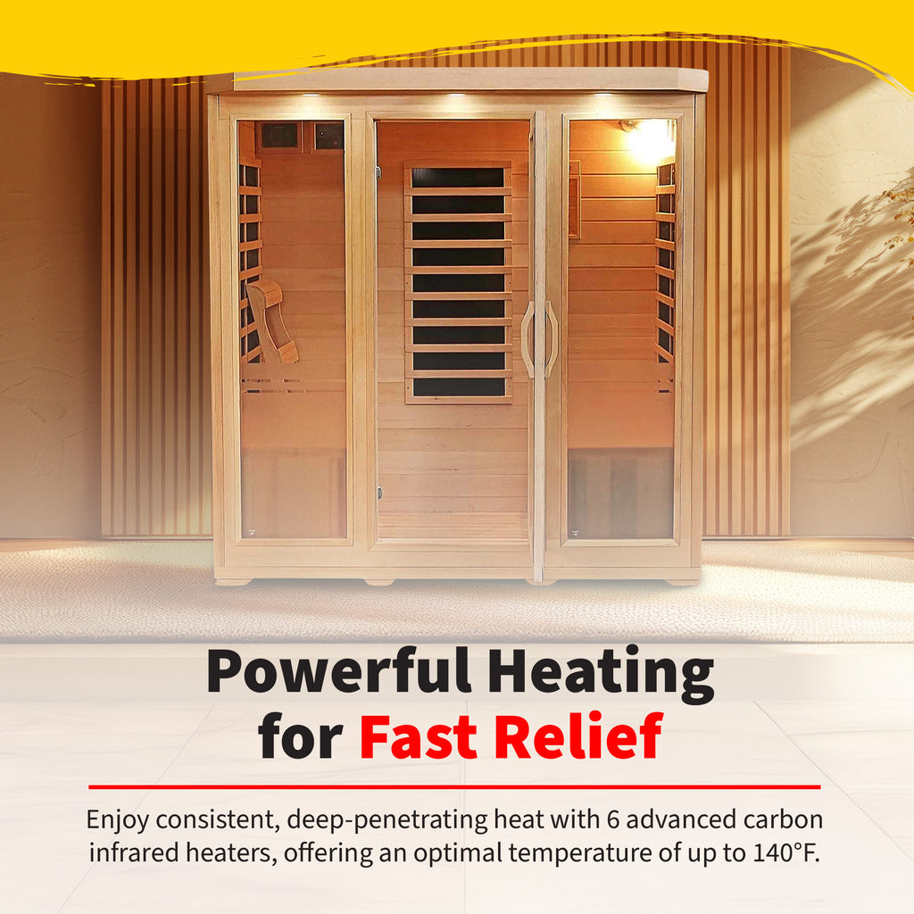 The Meridian — 4-Person Hemlock Infrared Sauna