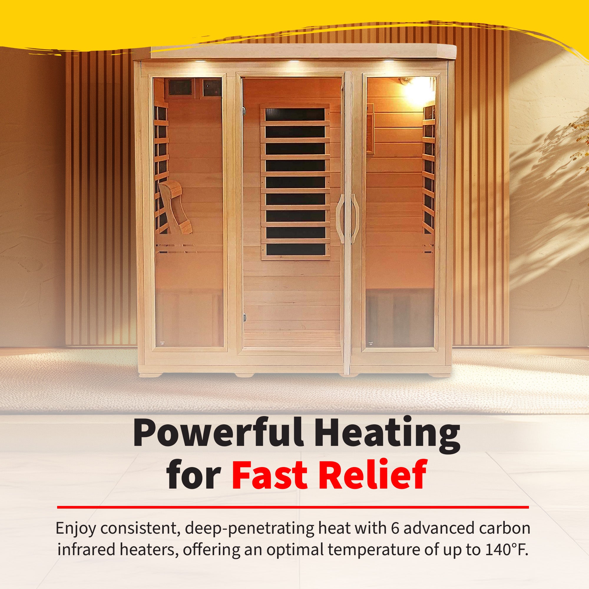 The Meridian — 4-Person Hemlock Infrared Sauna