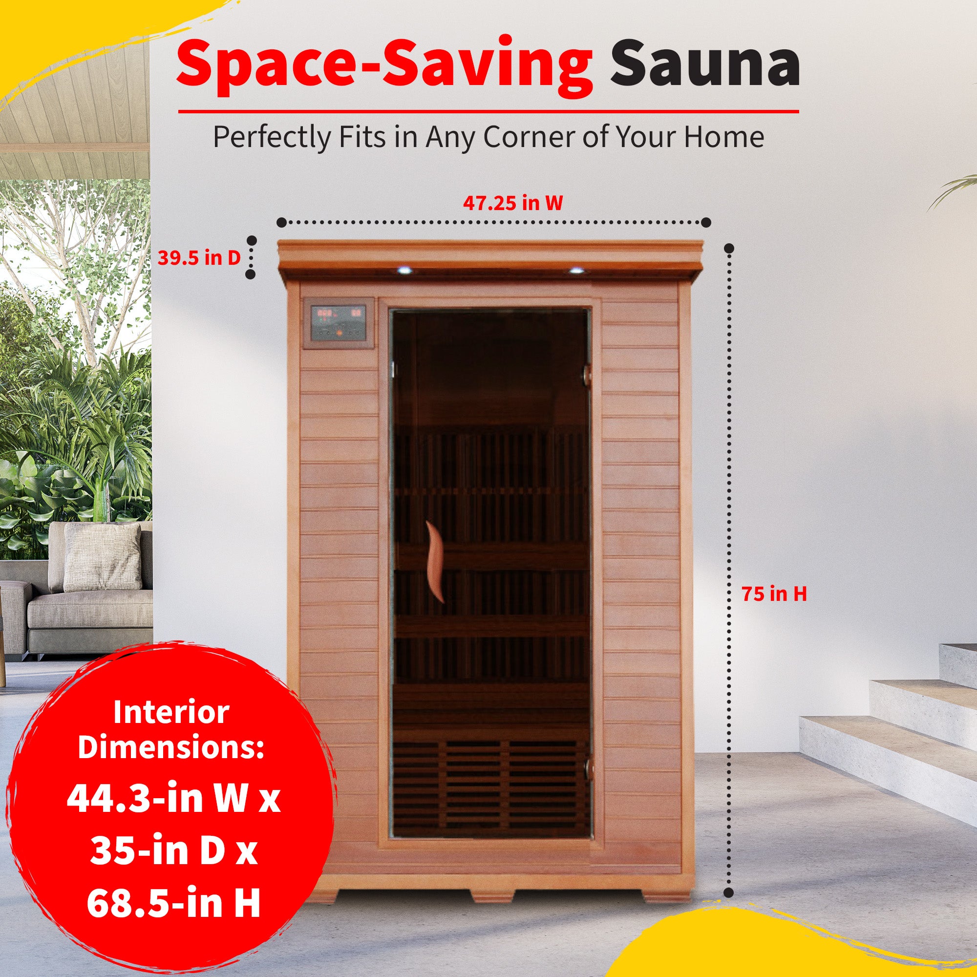 The Aurora — 2-Person Cedar Infrared Sauna