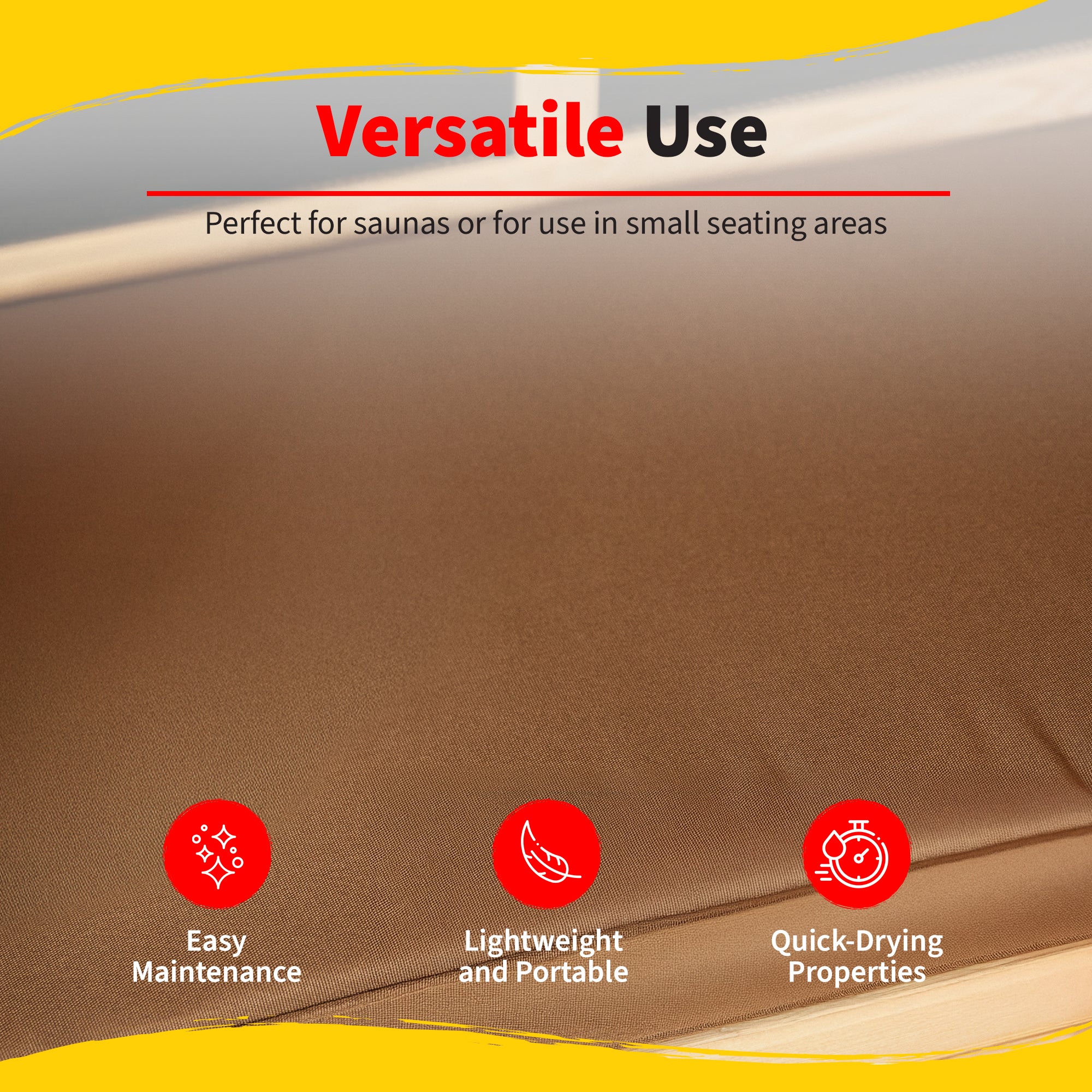 Seat Cushion for 2-Person Sauna - Brown