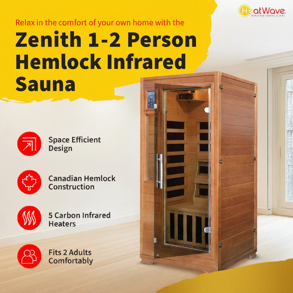 The Zenith — 1-2 Person Hemlock Infrared Sauna