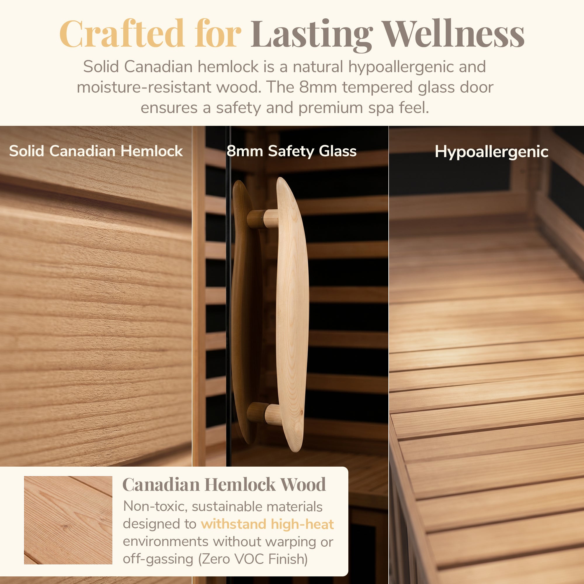 The Amber — 2-Person Hemlock Infrared Sauna (Carbon)