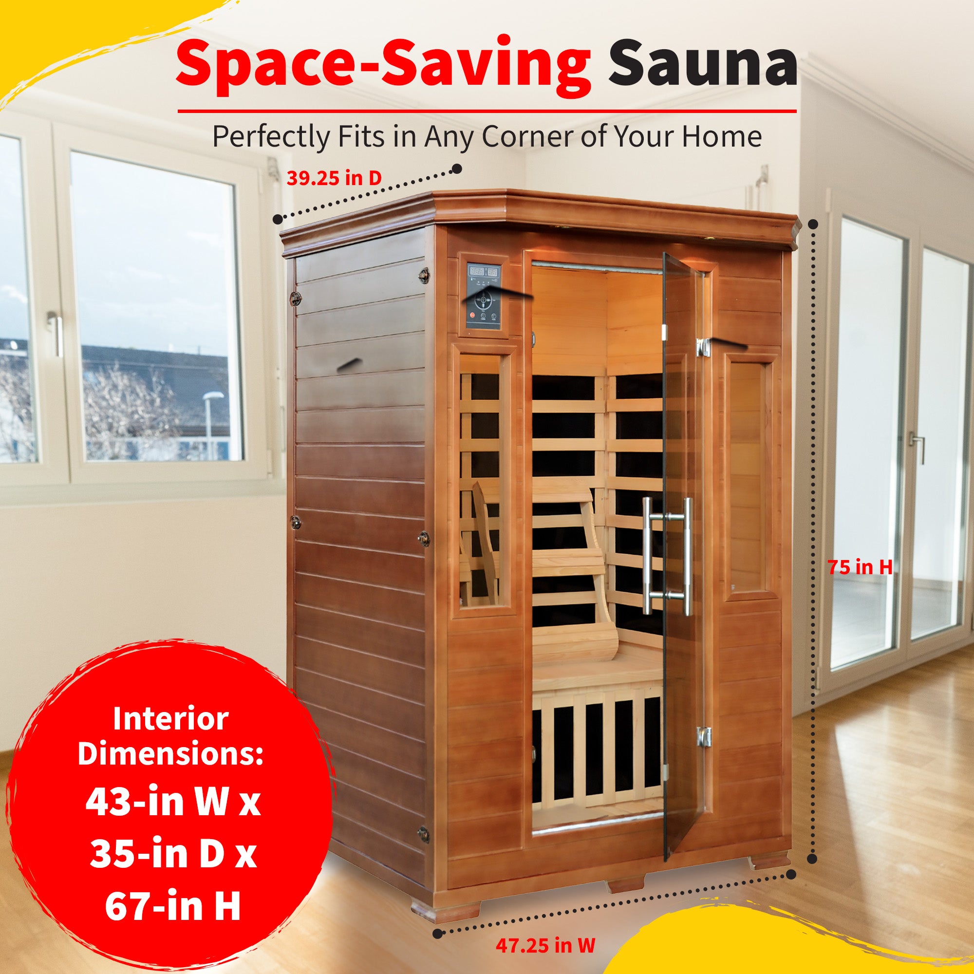 The Zenith — 2-Person Hemlock Infrared Sauna