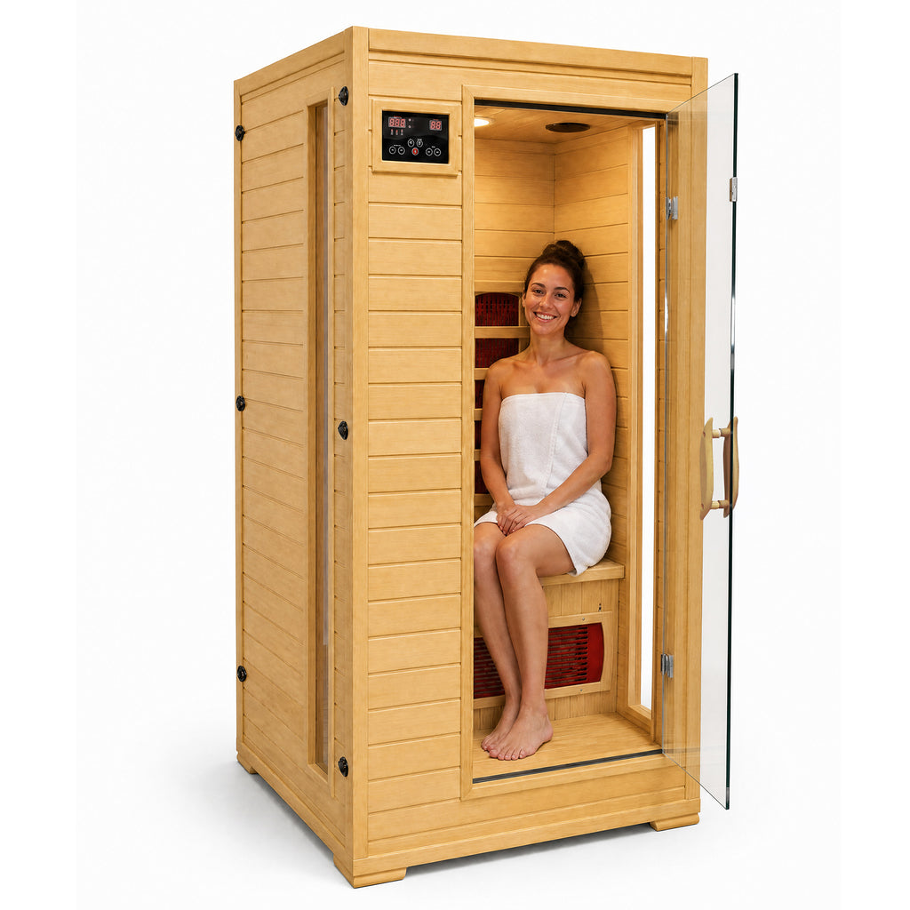 The Haven — 1-2 Person Hemlock Infrared Sauna (Ceramic)