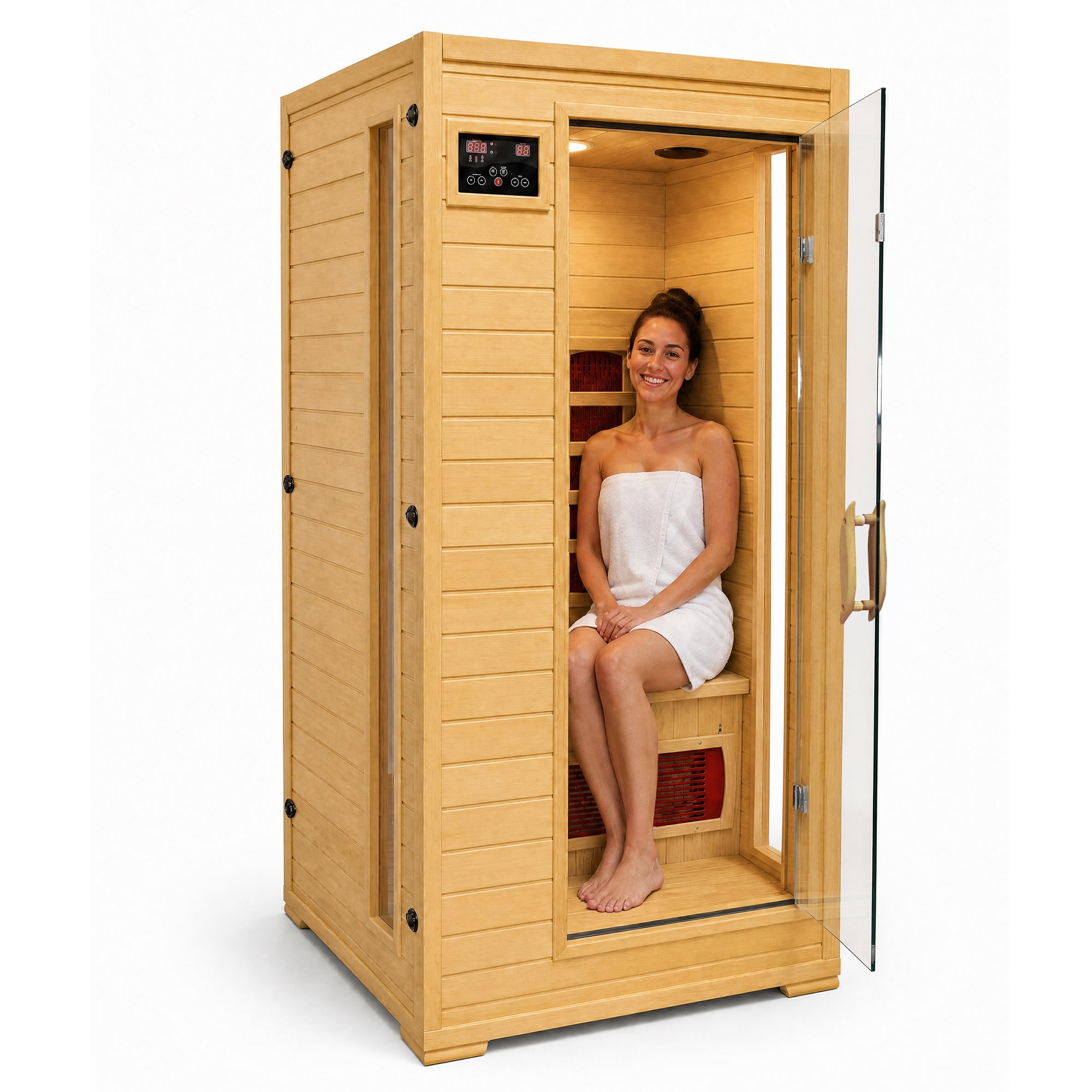 The Haven — 1-2 Person Hemlock Infrared Sauna (Ceramic)